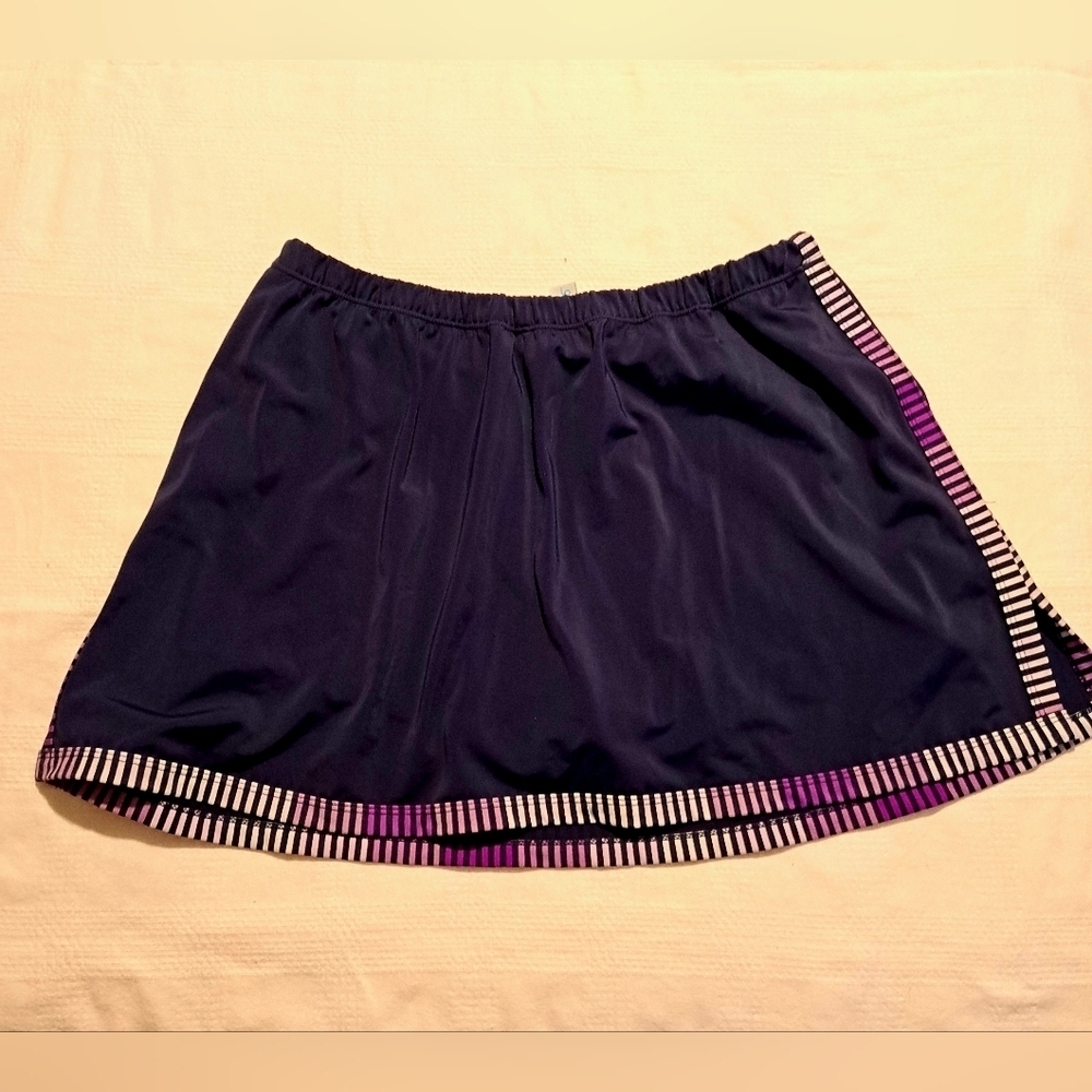 Swim 365 women's size 18W skirted blue swim bottoms, EUC